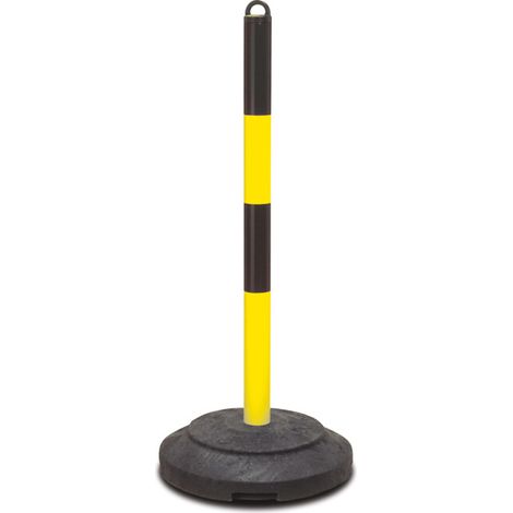 Moravia Support de chaîne EXTERN 60 × 1000 mm noir/jaune + capuchon à œillets et pied recyclé (1/3)