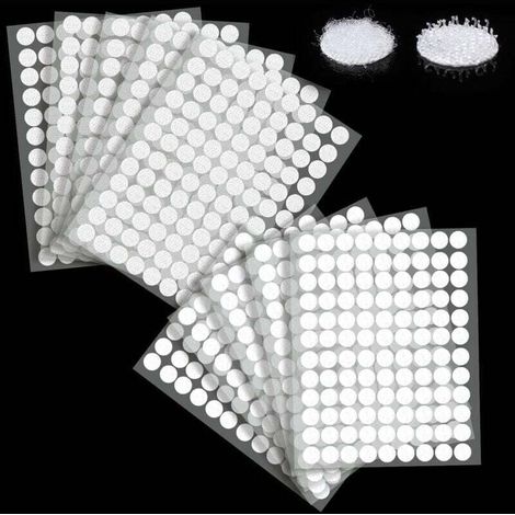1080 x rayures rondes, double face 540 paires de crochets et boucles adhésifs Velcro de 10 mm pour les rayures pour le bricolage, l'artisanat et plus encore