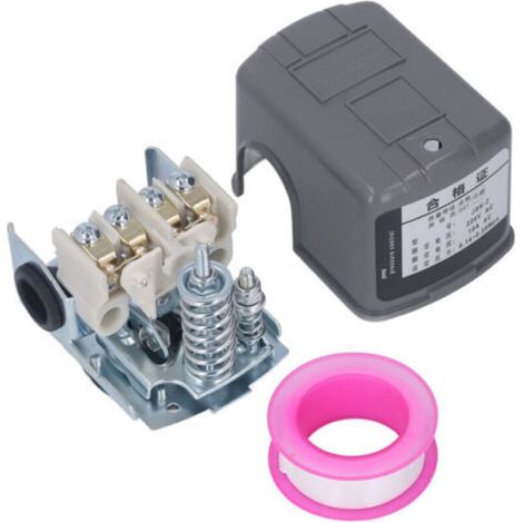 Pair - SJLERST Pressostat de pompe de puits, contrôle de l'eau réglable, filetage femelle NPT 3/8 pouces, 220vac (1/5)