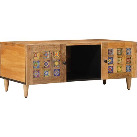 Couchtisch Natur 100 x 54 x 40 cm Massivholz Mango