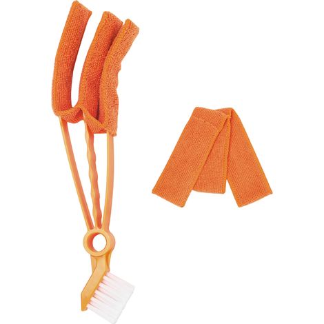 Nuovo strumento per la pulizia delle prese d'aria - Spazzola per la pulizia delle prese d'aria dell'aria condizionata - Spazzola in plastica rimovibile con fessure per la rimozione della polvere - Ara