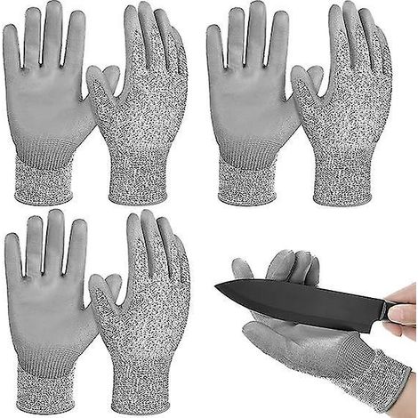 Paar schnittfeste Handschuhe der Schutzklasse 5, Sicherheitshandschuhe für Holzarbeiten, schnittfeste Schutzhandschuhe für Herren, schnittfeste Arbeitshandschuhe, Gartenhandschuhe