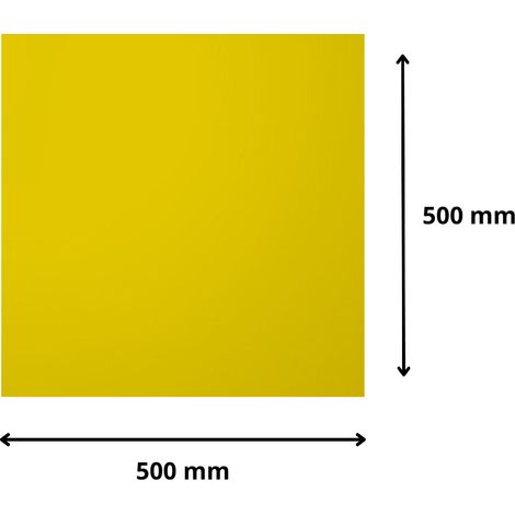 Plaque verre acrylique miroir or 3 mm - 50 x 50 cm (500 x 500 mm) - Verre synthétique - Bord droits - Plexiglass (1/5)