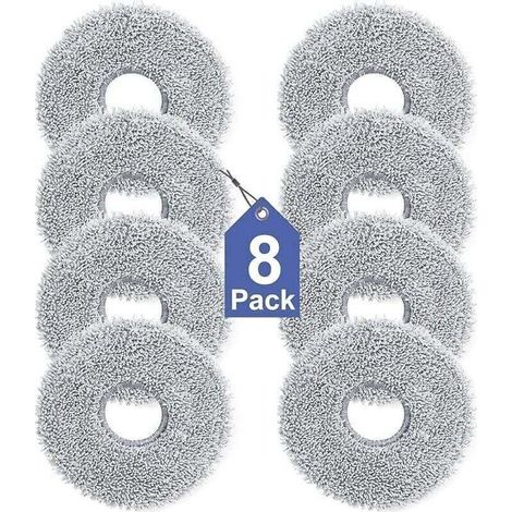Lot de 8 Lingettes pour Dreame L10s/L10/L20/X40/L40/X50/L50 Pro Ultra, Xiaomi X20 Pro/Max, Ecovacs Deebot T30 Pro OMNI, T30S Pro A (1/4)