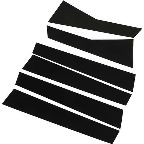 Ensemble de 6 baguettes de garniture de montant de porte noires brillantes et légères pour CRV 2012–2016 (1/5)