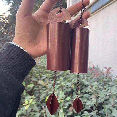 Carillon éolien vintage en métal, monobloc, pour l'extérieur, idéal pour le jardin et la cour. (1/5)