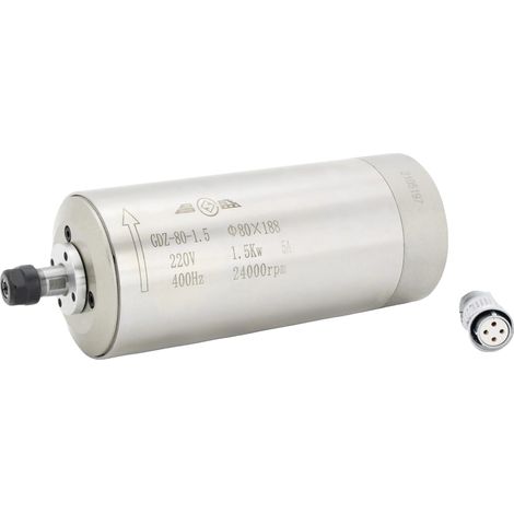 Wassergekühlter Spindelmotor, 1,5 kW, 220 VAC, 10-24000 U/min, Genauigkeit 0,01 mm, ER11 Kompatibilität (1/5)