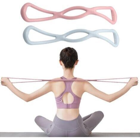 2PCS Elastique Musculation, 8-Shape Elastique Sport Squats, Bande Elastique Musculation Muscle Training Fitness Expander, Bande de Resistance Musculation pour Musculation Pilates Yoga (1/4)