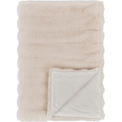 Plaid fausse fourrure blanc - esprit cocooning FALLON (1/3)