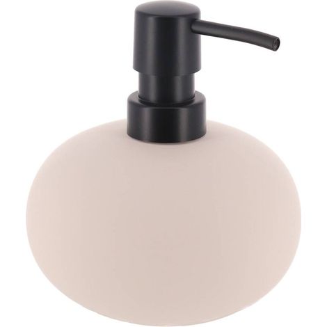 Seifenspender aus steinzeug mit rubbereffekt 425 ml - elfenbein - Tendance (1/2)