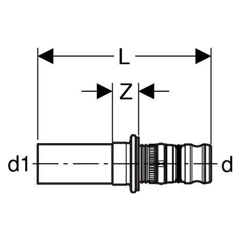 Raccord de transition Mepla Mapress D26x22 Réf 603.508.00.5 (1/2)
