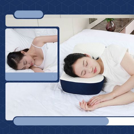 Oreiller en mousse à mémoire de forme, oreiller en mousse à mémoire de forme à rebond lent, oreiller ergonomique pour le cou, oreiller cervical (1/5)