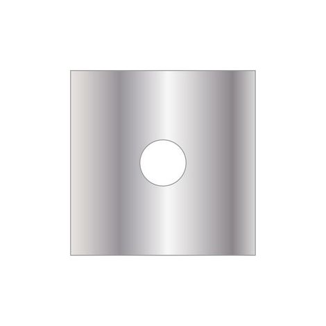 ROSONE INOX QUADRATO 80X80 NASTRO BIOADESIVO Foro D. 20 mm