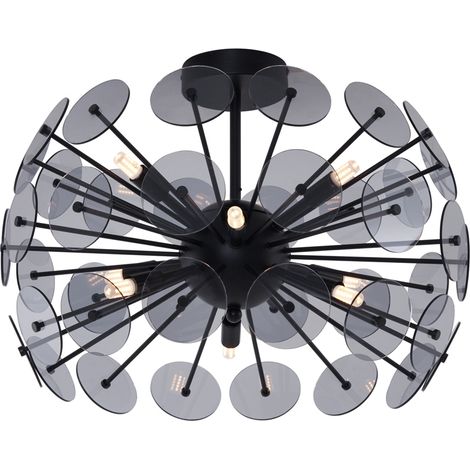 QAZQA Lampada da soffitto atomic - Art déco - Plastico,Metallo - Nero - Sfera Max. 9 x Watt