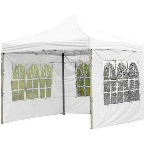 Tente de réception extérieure pliable en toile imperméable blanche