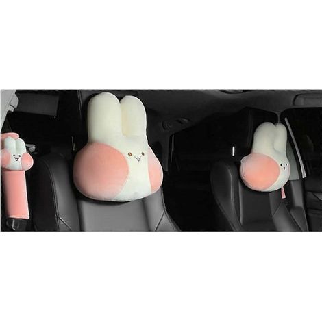 Coussin de nuque mignon et confortable pour appuie-tête de voiture, motif lapin pêche, idéal pour les voyages, la conduite, le bureau et la maison. Parfait pour les voyages, la voiture, le bureau et l (1/5)