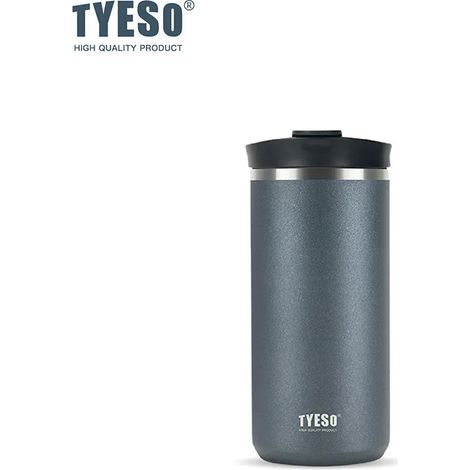 Mug de voyage (argenté, 600 ml), cafetière portable à infusion à froid en acier inoxydable 304, double isolation. (1/2)