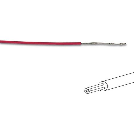 Fil de c,blage - ,,¸ 1 4 mm - 0 2 mm,,² - multibrin - rouge