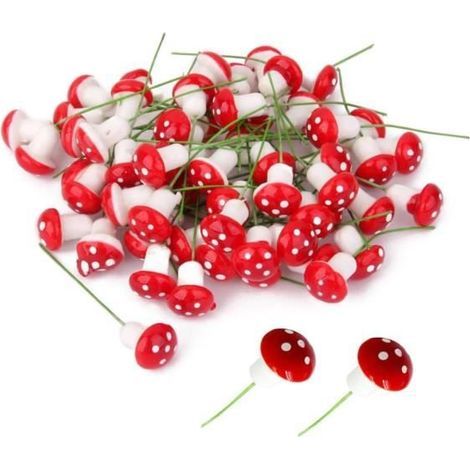 Garden Decor - 30-Piece White Moss Mushroom Kit (1/4)