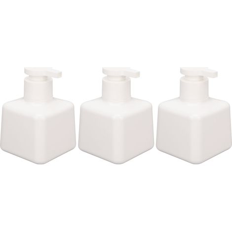 Flacon vide pompe 200ml x3, contenant liquide rechargeable distributeur lotion pour shampoing, voyage (1/5)