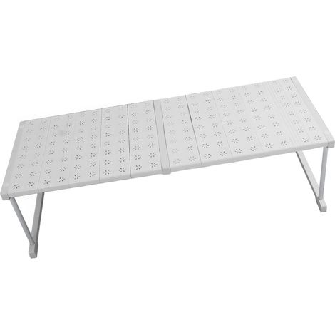 Étagère extensible pour armoire, organisateur, réglable, gain de place, étagère à tension pour évier, largeur 42 cm, hauteur 32 cm, longueur 87 à 108 cm (1/5)