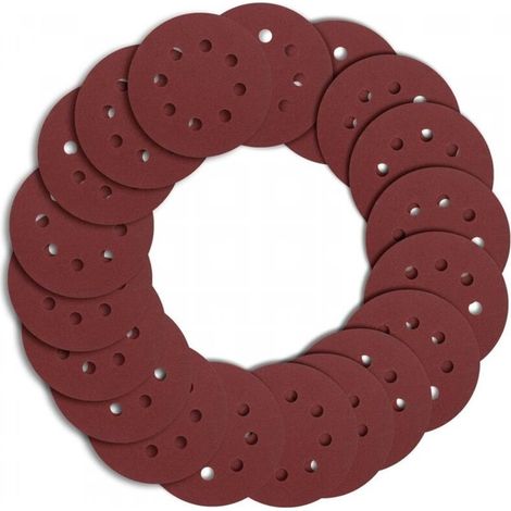 Lot de 20 disques abrasifs de 5 pouces, grain 240, auto-agrippants, pour ponceuse orbitale aléatoire (1/5)