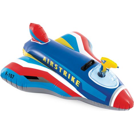 Avion à chevaucher avec pistolet Bleu - Intex (1/5)