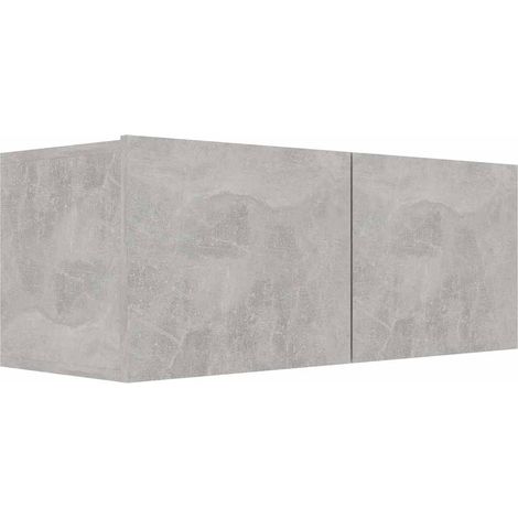 vidaXL Mobile Porta TV Grigio Cemento 80x30x30 cm in Legno Multistrato