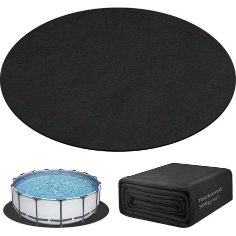 Tapis de bain à remous 300 g/m², tapis de sol gonflable, tapis de protection pour piscine hors sol, tapis de sol pliable, accessoires de piscine portables (rond, 4 m) (1/5)