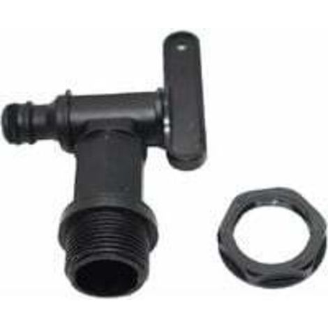 Robinet pour réservoir en plastique 1 000 L, adaptateur pour réservoir d'eau IBC, adaptateur pour tuyau d'arrosage, récupérateur d'eau de pluie, réservoir de carburant (plastique) (1/5)