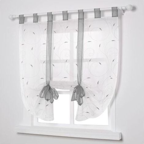 Window sticker Roman blind transparent decoration for bedroom balcony kitchen gray 80cm x 140cm (1/4)