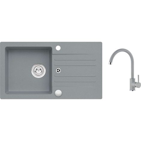 Alveus - Set Spüle Cortina 140 und Armatur Kati, concrete SETA25981 (1/2)