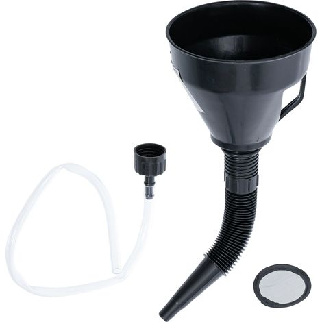 Juego de embudos para aceite con tubo flexible y manguera Ø 135 mm 3 piezas (1/4)