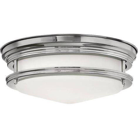 Deckenleuchte Badezimmerleuchte Deckenlampe Chrome Opal Glas IP44 2-Flammig (1/4)