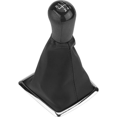 Housse de poignée de levier de vitesses durable en cuir artificiel noir, facile à installer, pour levier de vitesses à 6 vitesses, pour Ford Focus MK2 2004-2008, remplacement de l'ancienne pièce (1/5)