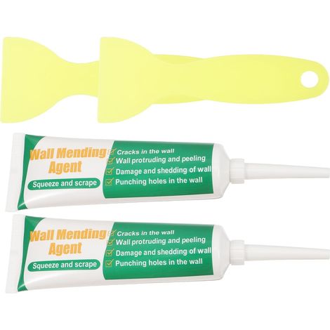 Kit Réparation Murale Blanc 2 Sets Pâte de Réparation des Fissures Facile à Utiliser pour Projets la Maison et Usage Extérieur (1/5)