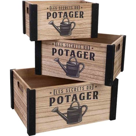 Cajones de madera impresos set 3 pzas 36x26x18h-31x21x16h-26x16x14h cm (1/5)