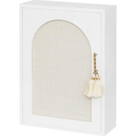 Boîte à Clés Miroir "Wild Romance" 28cm Blanc (1/5)