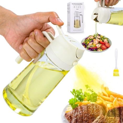Pluvérisateur d'Huile - Glass - 2 en 1 - 470ml - Anti-fuite - Verre de haute qualité (1/4)