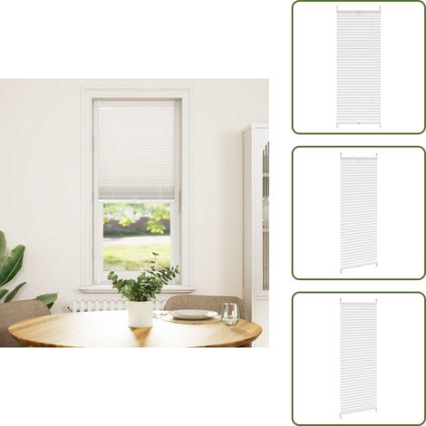 Plissee Faltrollo Rollo Plisseerollo 50x125cm Weiß - Sonnen- Und Sichtschutz - Plissee - Rollo - Faltrollo - Fensterdeko (1/5)