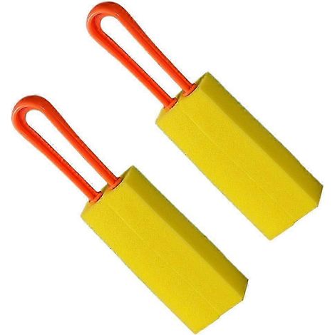 Brosse éponge multifonctionnelle pour bouteille, lot de 6, orange (1/5)