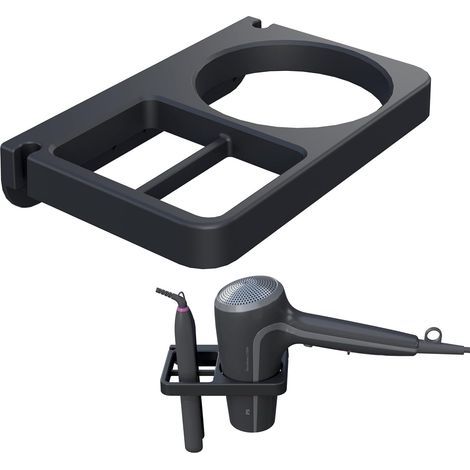 Soportes para secador y plancha de pelo, organizador universal de pared. (1/4)