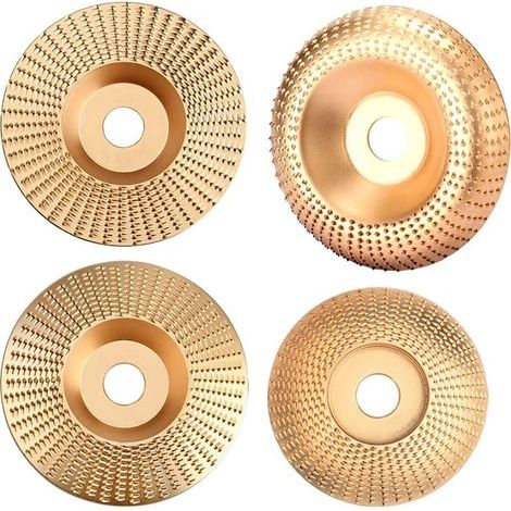 4pcs Meule À Angle En Bois Disque De Mise En Forme De Tungstène Disque De Meuleuse De Roue Sculpture D'un Disque Abrasif Pour Le Bois Polissage De La Meuleuse Avec Arbre De 16 Mm (1/5)
