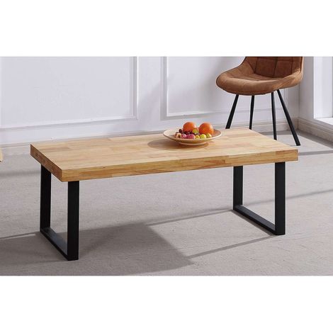 Mesa centro Deck para salón oak-negro 48cm(alto) 80cm(ancho) 40cm(fondo). (1/3)