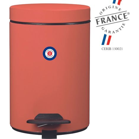 Poubelle de salle de bains à pédale 3L Fabriqué en France - CYJEU ROSSIGNOL (1/5)