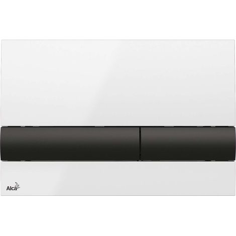 Alca Zwei-Tasten-Bedienfeld M17108 – Kunststoff, Weiß/Schwarz – Abmessungen 250x36x170mm – Kompatibel mit Alca Vormauertanks – Alcaplast (1/2)