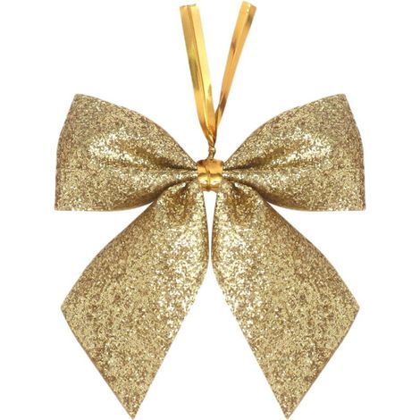 Elegante fiocco decorativo per Natale, 5 x 5 cm, nastro a doppio strato oro e rosso, ideale per decorare alberi, ghirlande, caminetti e molto altro. Decorazioni per la casa. Scopri tutte le nostre off