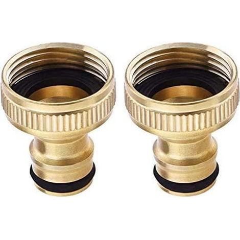 Laiton 3/4'' BSP Nez de Robinet d'arrosage à Visser débit Tap Connector Threaded Faucet Adapter 6 Pack (1/4)