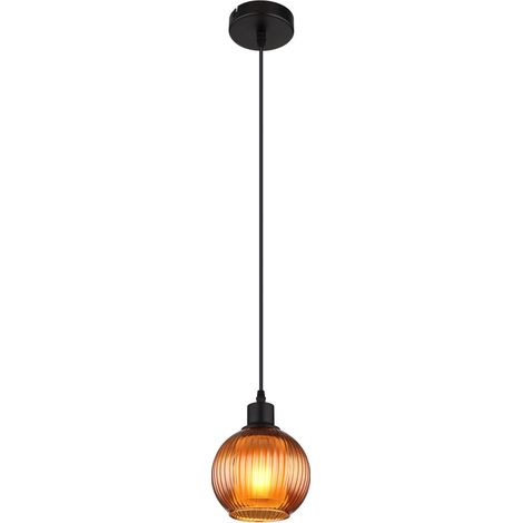 Globo - lampada a sospensione - ZUMBA - rosso - vetro - Ø 15cm -