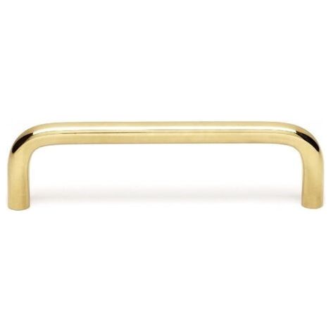 Designer Furniture Handle, Hole Distance 128mm, for Kitchen, Bathroom, Shelf, Aluminum Alloy, Gold, 2 Pieces (1/5)